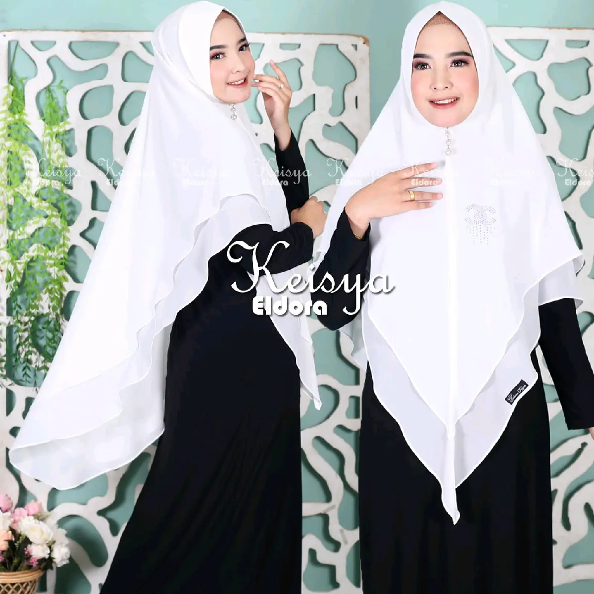 KHIMAR 2Layer CERUTY BABY Doll/jilbab syar'i jumbo/Panjang Muslim Instan/kerudung murah Ceruti Syari Pad