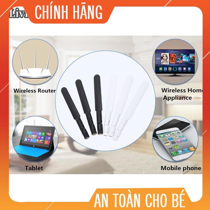 LivingLuxe Ăng ten Bộ định tuyến wifi không dây băng tần kép 8dBi 2.4GHz 5GHz 5.8GHz giắc cắm RP-SMA cho nam 3