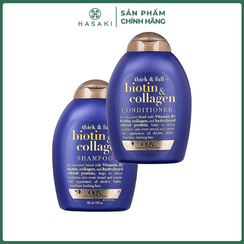  Combo Dầu Gội Xã OGX Biotin & Collagen 2x385ml | HASAKI BEAUTY Tre 