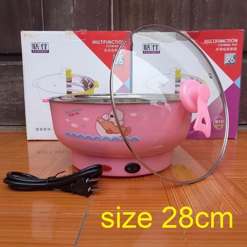 [Siêu Sale] Nồi Lẩu Điện Đa Năng 28cm inox Công Xuất Mạnh Nhanh Nóng, Chiên, Xào, nấu canh,súp.. 5