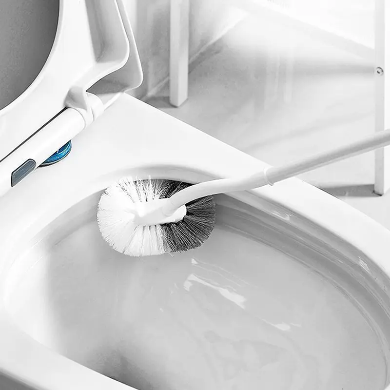 Bàn Chải Nhà Vệ Sinh, Hình Chữ S, Treo Tường, Bàn Chải Làm Sạch, Cán Dài, Lông Mềm, Thích Hợp Để Làm Sạch Nhà Vệ Sinh, Dụng Cụ Phòng Tắm 5