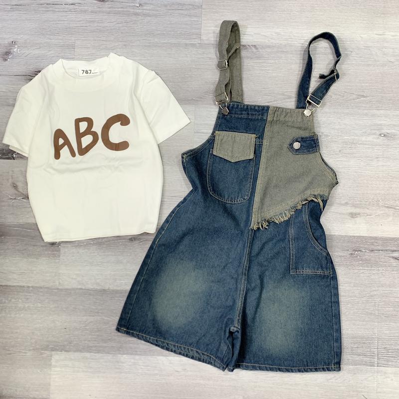 Quần yếm jean ngắn nữ phong cách chất Denim Pants Women QC phối màu xinh MS111