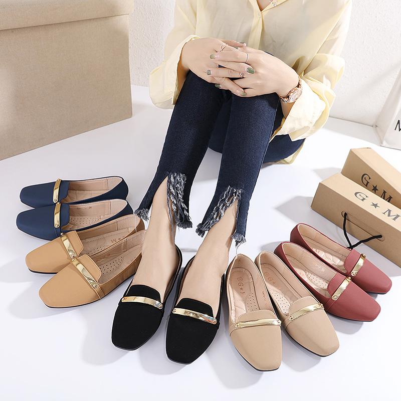 SIMPLE MATTE LEATHER FLAT DOLL SHOES GM78-17 - TikTok Shop Philippines