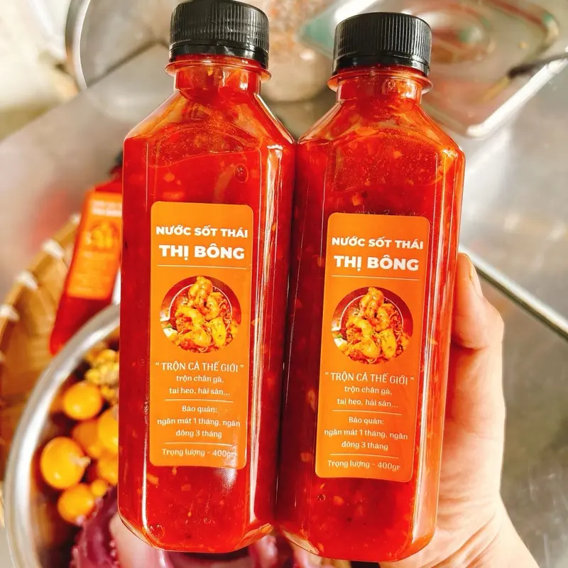COMBO 2 CHAI CHÂN GÀ SỐT THÁI - chai từ 330ml Nước Sốt Gia Vị Nước Sốt Chua Cay sốtănbạchtuộcsống sotthai tron changa 0