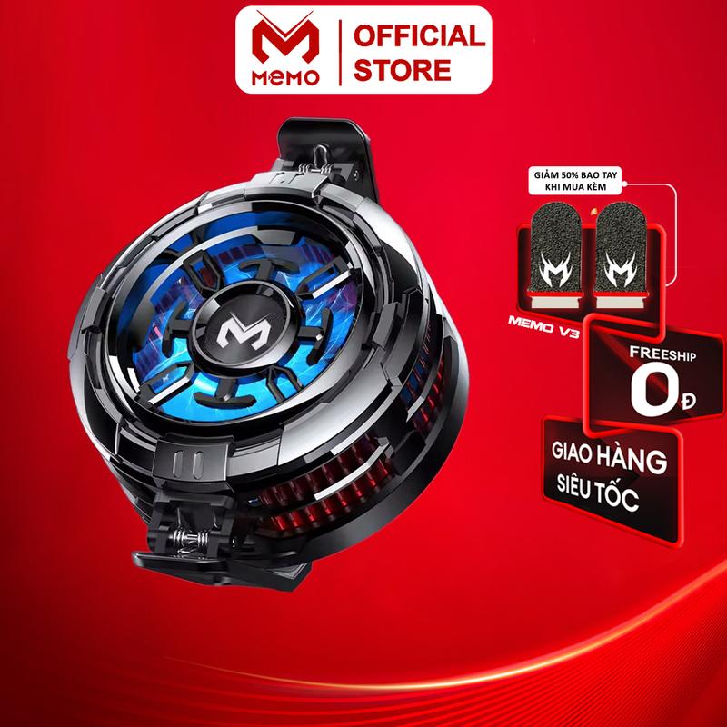 Quạt tản nhiệt sò lạnh MEMO CX08 thế hệ mới sạc không dây đóng đá làm mát AI chơi game liên quân FF COD tăng fps game moba livestream Phụ Kiện