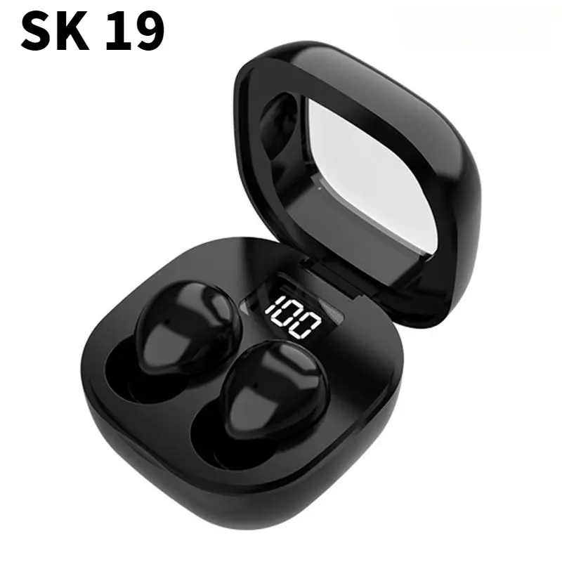 Tai nghe Bluetooth mini, SK19, Phiên bản 5.3, với Micro nói rõ, Âm thanh cao cấp HiFi, Tai nghe âm nhạc trong tai, Thích hợp cho người dùng tai nghe Nhét Tai Nghe Nhạc Earphone ky5  tai