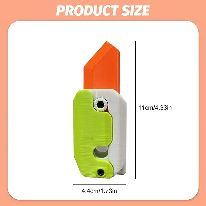 Pisau Mainan Fidget Baru 2023, Pisau Turnip, Mainan Pisau Fidget Cetak 3D, Mainan Dewasa, Mainan Fidget EDC Plastik, Mainan Pereda Stres Kecemasan, Mainan Wortel Fidget Lucu 6