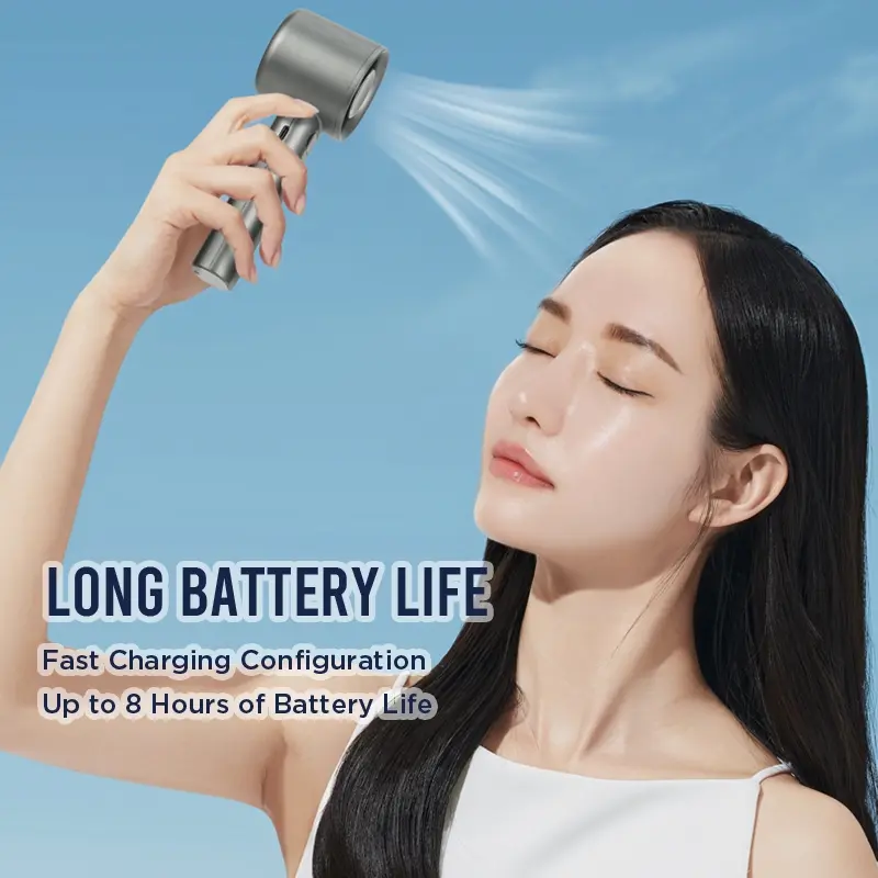 KINGLUCKY M11 Kipas Angin Mini Genggam Portable High Speed Mini Fan Adjustable Super Strong Wind with Smart LED Display 2
