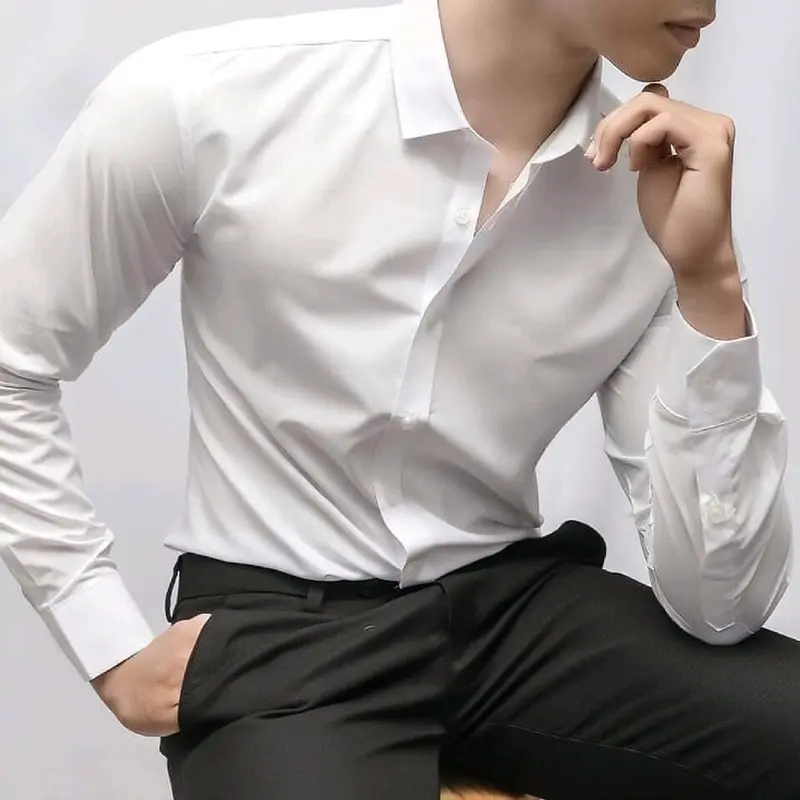 Áo Sơ Mi Nam Nữ In " Chiếc Lá Xanh " Mẫu Mới 2025. Menswear Kate Có Cổ 1