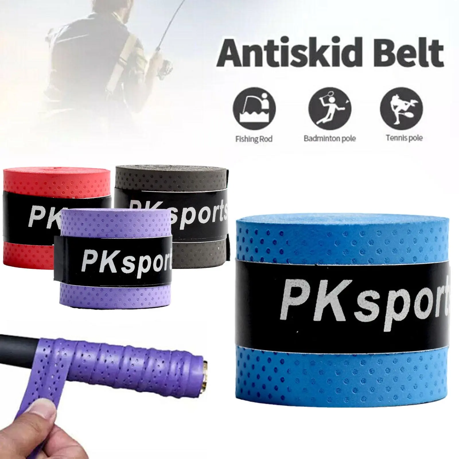 Breathable Tennis Racket Fishing Rod Wrap Tapes Grip Badminton Grip Non-Slip Belt Tapes Racket D7Z1