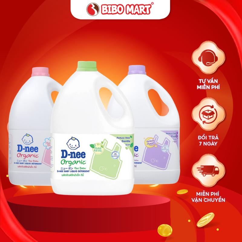 Nước Giặt Quần Áo Cho Bé Dnee 2,8L Nước Giặt Xả Thơm Nhẹ Dịu An Toàn Cho Làn Da Trẻ Em Sơ Sinh Chính Hãng - Bibo Mart