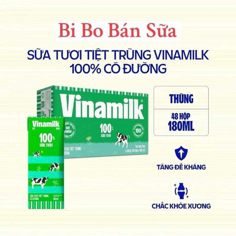 Thùng 48 Hộp Sữa Tươi Vinamilk Có Đường - 180ml [Thùng Không Tặng 4 Hộp] 2