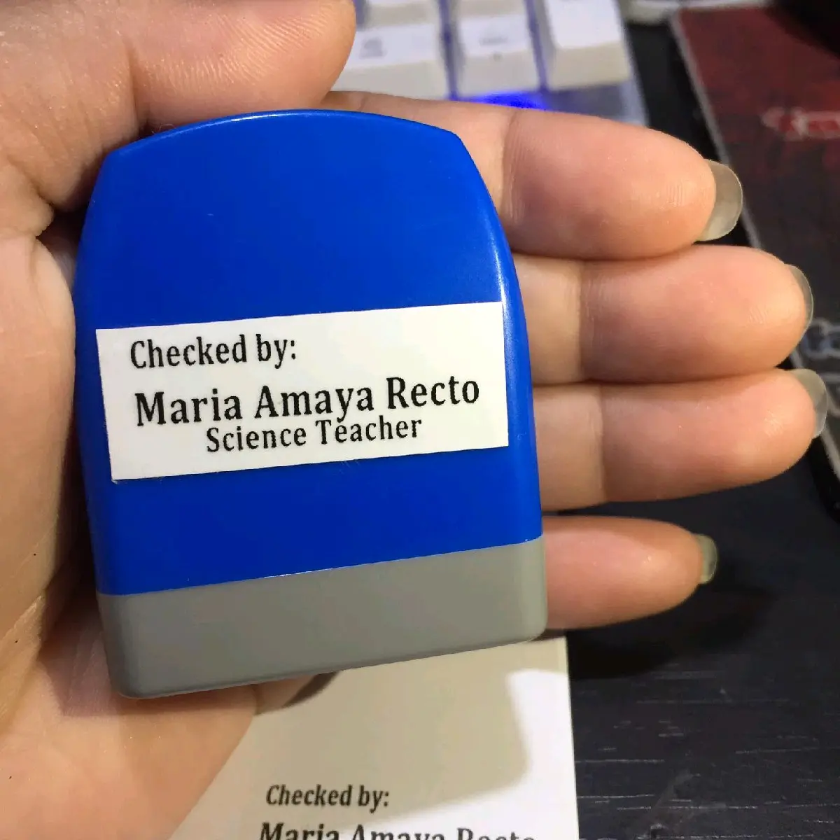 CUSTOMIZED SELF INKING STAMP HA1333 FREE LAYOUT NAME