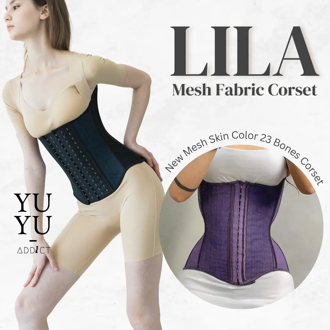YUYUADDICT - Lila Corset New Mesh Skin Color 23 Bones Corset Korset 23 Tulang Bahan Mesh Premium korsetsarahannaslimperut