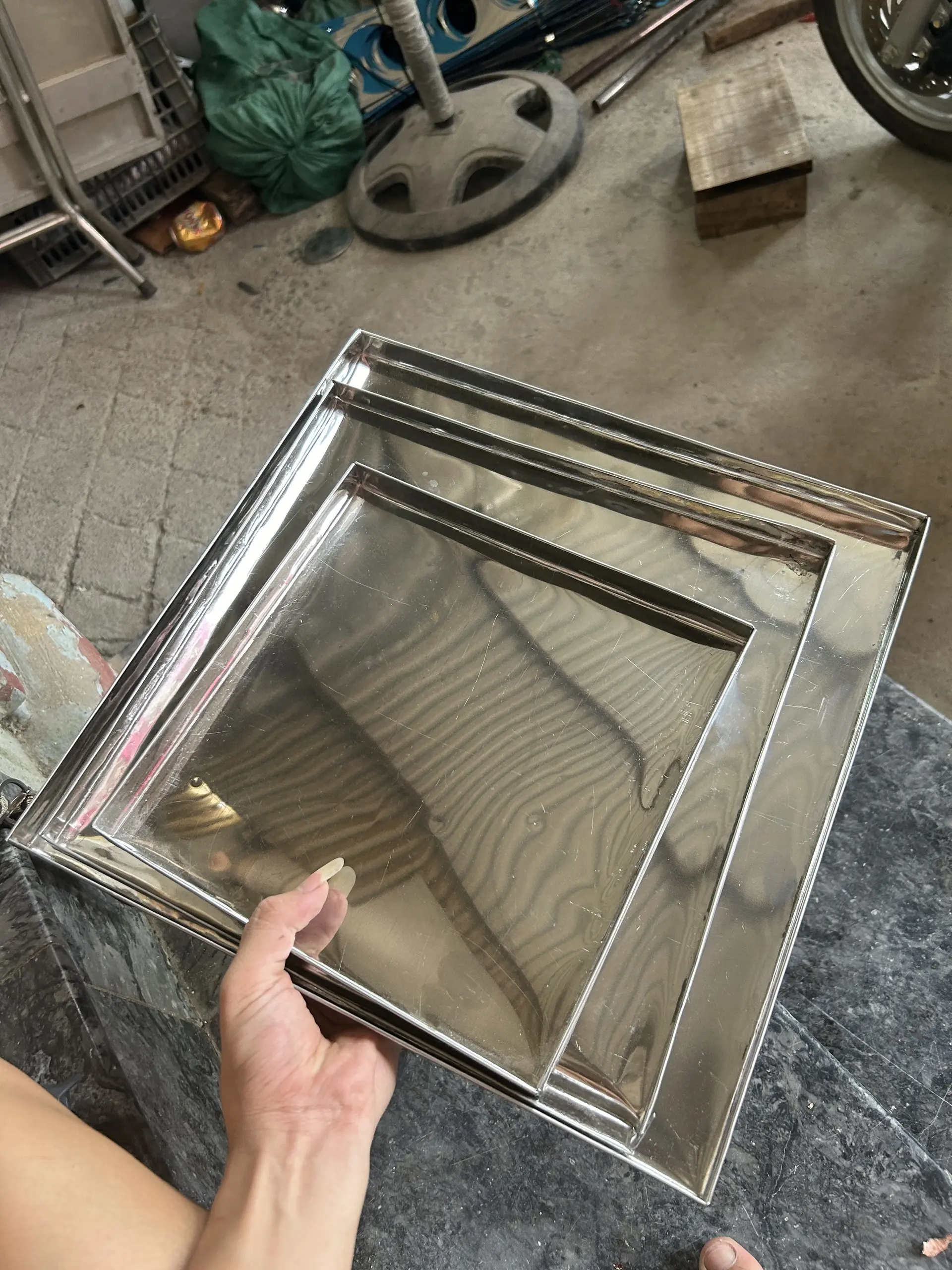 Khuôn Chả Vuông 5 lạng - 2kg inox chuyên nghiệp
