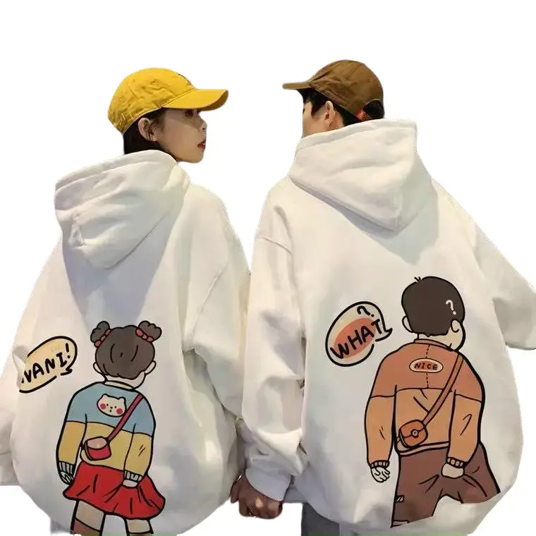 ÁO KHOÁC NỈ UNISEX IN CẶP ĐÔI NAM NỮ MÀU TRẮNG CỰC ĐẸP Women
