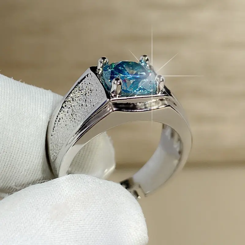 XIMILU-Nhẫn độc đoán độc đáo dành cho nam giới, đồ trang sức sáng bóng mờ, Xanh Biển Xanh Lá dành cho phụ nữ, thời trang Hàn Quốc, Cặp đôi, nhẫn tinh khiết dành cho nam giới, quà tặng Valentine dễ thương cho bạn gái 6