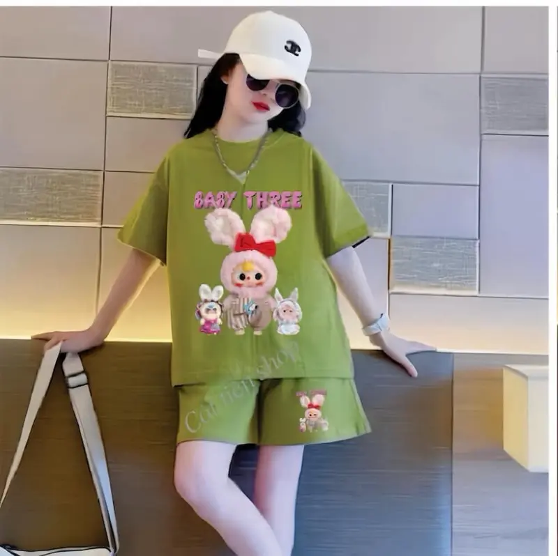 [Tây Tây] Combo 4 bộ in hình baby three ,mặc thoải mái  size  8-42kg 2