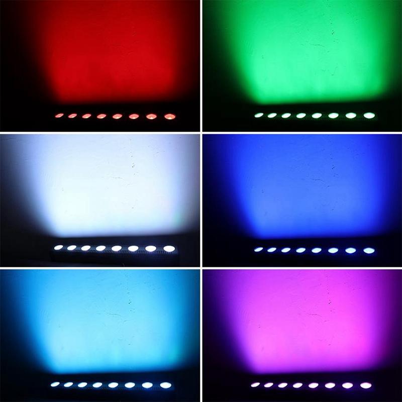 8 LED RGBW 4IN1 DMX Wall Wash Lamp DJ Disco Party Par Stage Light Effect for Dance Bar Holiday Decorate 4