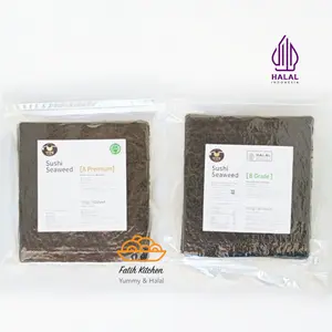 Manjun Seaweed Sushi Nori 50 Lembar Halal - varian Economy Medium Premium Rumput  Laut Food