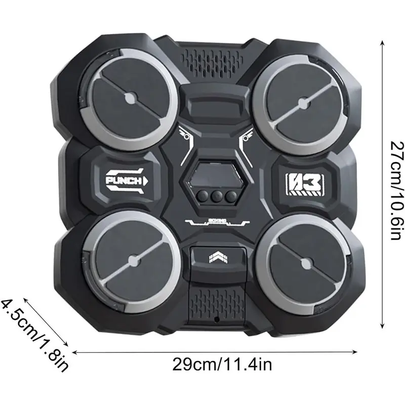 Máy Đấm Bốc Âm Nhạc Thông Minh Thể Thao Đấm Bốc, Thiết Kế Hộp Đựng Mới, Có Bluetooth, Đệm Đấm Bốc, Túi Cát Có Đèn LED Nhanh Nhẹn, Tập Thể Dục Thể Hình, Tập Luyện Phản Ứng, Mục Tiêu Treo Tường Đấm Bốc, Thích Hợp Sử Dụng Tại Nhà 2