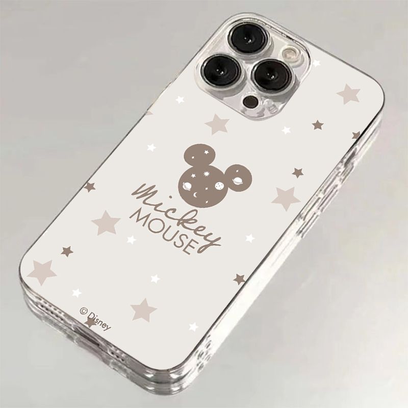 เปลือกอวกาศมิกกี้สตาร์รี่สำหรับ iPhone, เคสโทรศัพท์ Ipone13 โปร่งใส, เข้ากันได้กับ 16/14promax, 15 ร