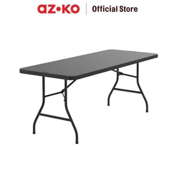 AZKO New Storm 182X76 cm Meja Taman Lipat - Hitam Foldable Garden Desk Picnic Table Meja Halaman Serbaguna Furniture Indoor Outdoor 0