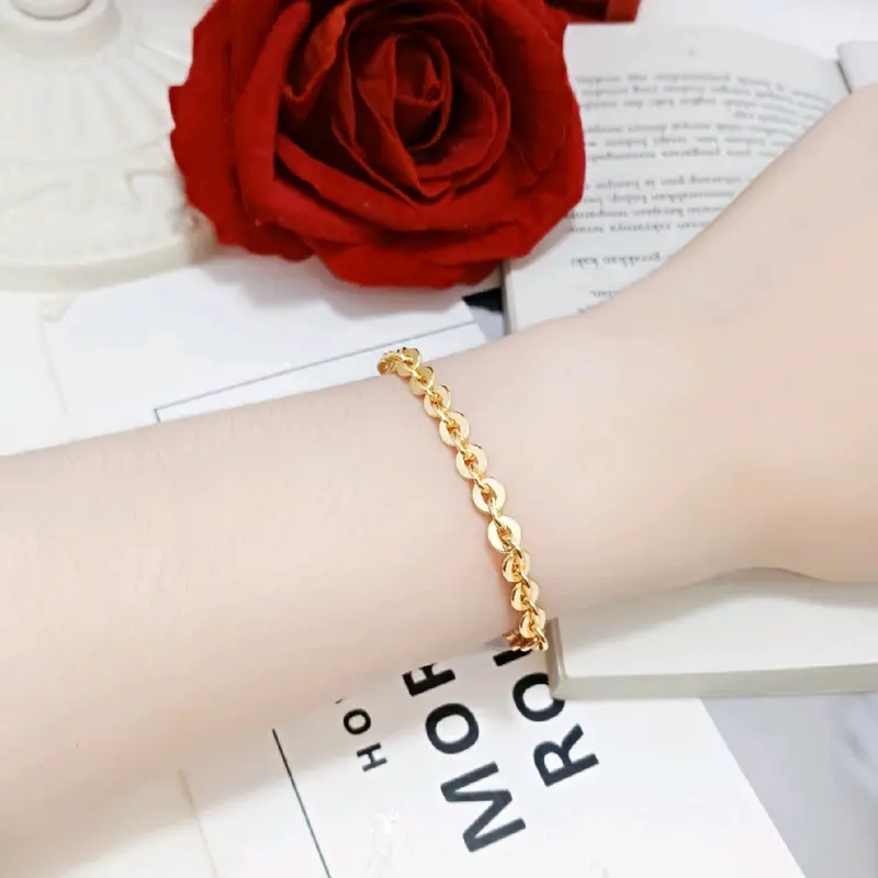 Gelang wanita GT88BD & GT90BD Kuning Rantai 1