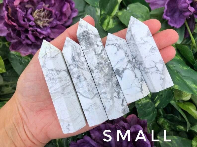 Product Introduction of White Howlite Point Tower White Howlite Stone Point White Howlite Crystal Point - Howlite Jewelry - Healing Crystals and Stones 2