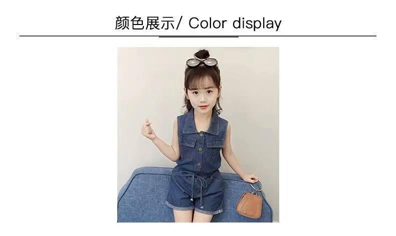 Product Introduction of Sut Perempuan, Pakaian Musim Panas Baru, Fesyen, Gaya Korea, Fesyen, Seluar Pendek Denim, Set Dua Keping, Pakaian Fesyen, Pakaian Kanak-kanak set  crop  top  lengan  panjang Suits 9