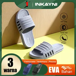 INKAYNI Sandal Harian Pria Sandal Pria Ukuran Size 40-45 Model Terbaru Sandal Jepit Pria Terbuat dari EVA Anti-Selip Karet, Santai, Nyaman, Tahan Lama, Cocok untuk Olahraga