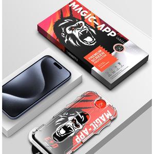 ฟิล์มกระจก X-GORiLLA เกรดพรีเมี่ยม รุ่น MAGIC-APP ใส กันเสือก สำหรับไอโฟนทุกรุ่น รับประกัน 90 วัน