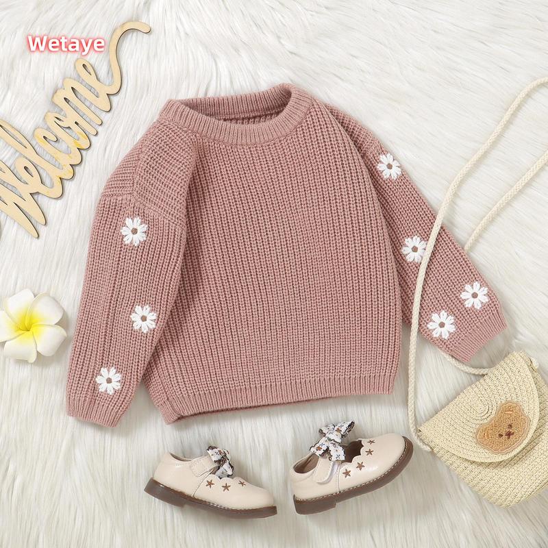 Product Introduction of Newborn Girl Sweater Casual Floral Embroidery Warm Knitted Long Sleeves Pullover Infant Knitwear for Toddler 41