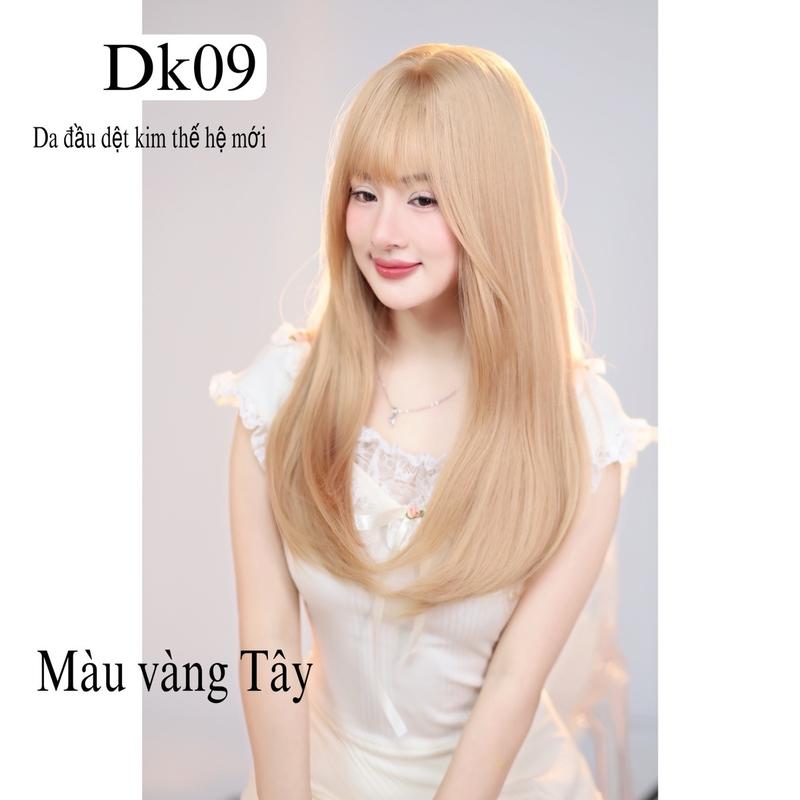Mã DK09 nguyên bộ cúp lững layer dài 45 cm (kèm lược+dưỡng tóc+lưới trùm tóc thật) ) dùng được nhiệt độ nóng Women Wig Tóc Giả