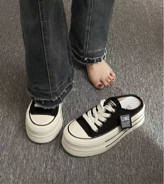 giày đạp gót nữ hot trend 2024 B11 DéP Cao Su Shoes Women 7