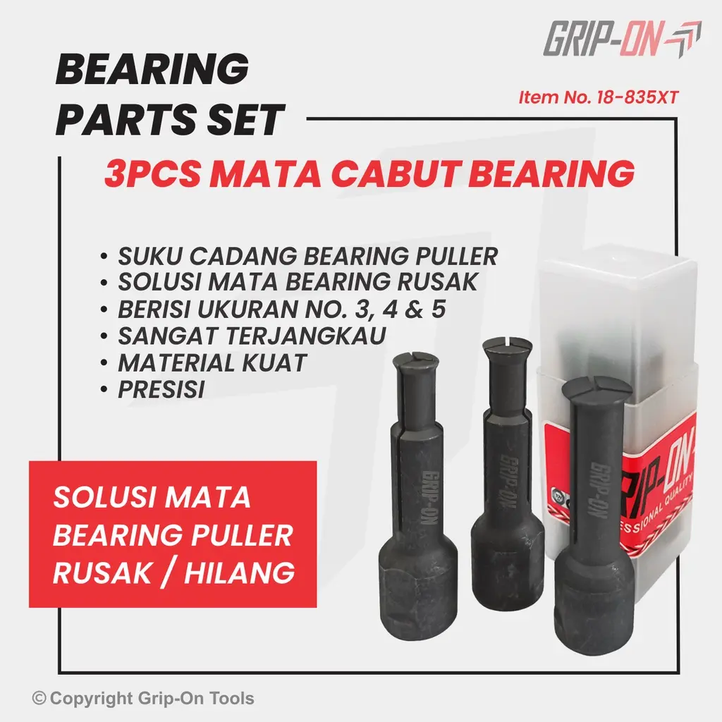 Grip-On Mata Bearing Spare Parts Treker 5Pcs 18-835XT