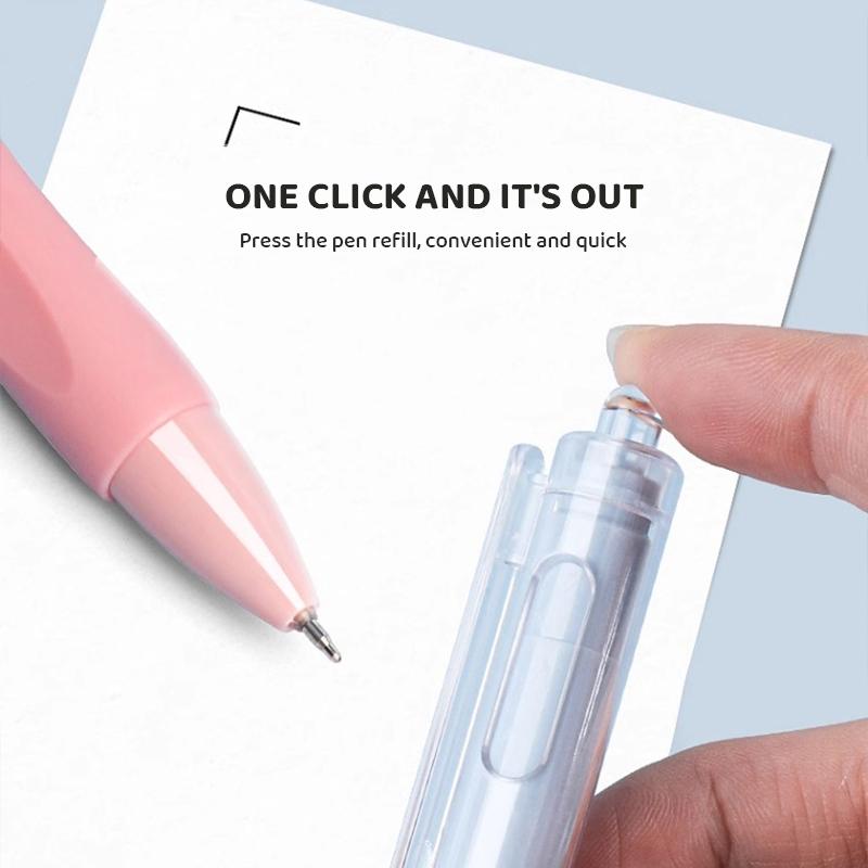 20pcs Ballpen Gel Pen 0.5mm Press Sign Pen Student Writing Stationery School Supplies