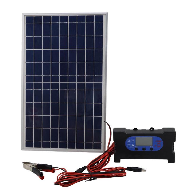 10W 12V/18V solar panel kit with Controller and crocodile  clip IP65 waterproof 3