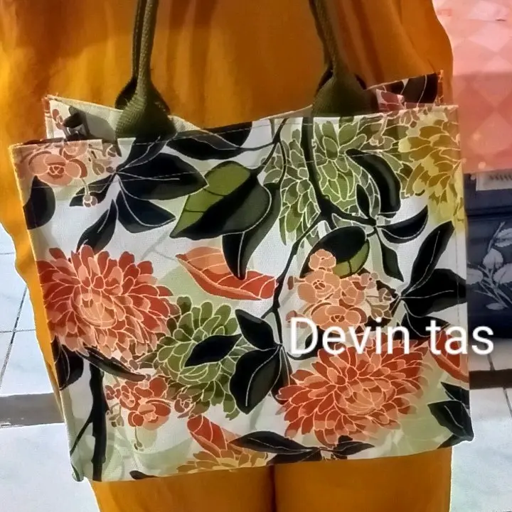 tas wanita bahan kanvas printing - totebag kanvas - Sling bag wanita - handbag wanita Kanvas