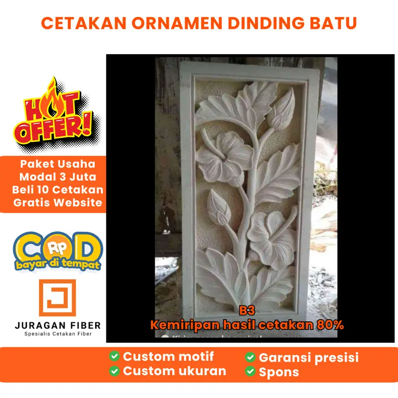 Cetakan batu alam hiasan dinding rumah | Batu alam motif 0