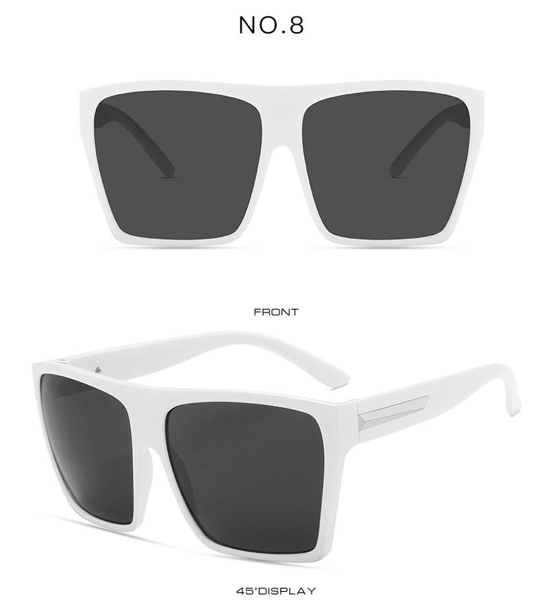 Product Introduction of New Large Frame Square Sunglasses Female Personality Metal Strip Sunglasses Trendy Glasses 13