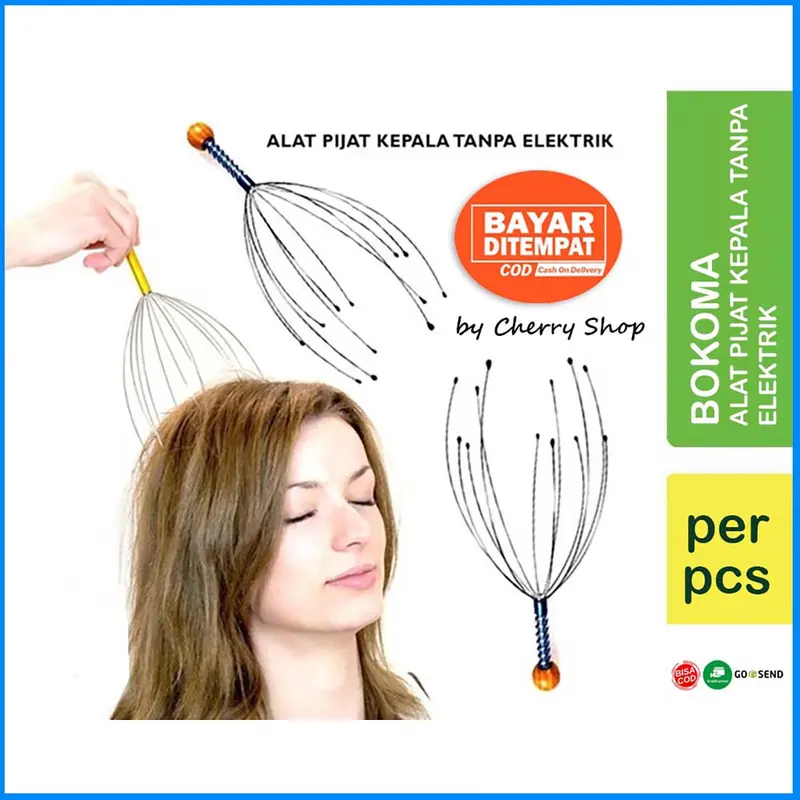 Alat Pijat Kepala Bokoma Stainless Alat Pijat Kepala Massage Tanpa Listrik Alat Refleksi 0