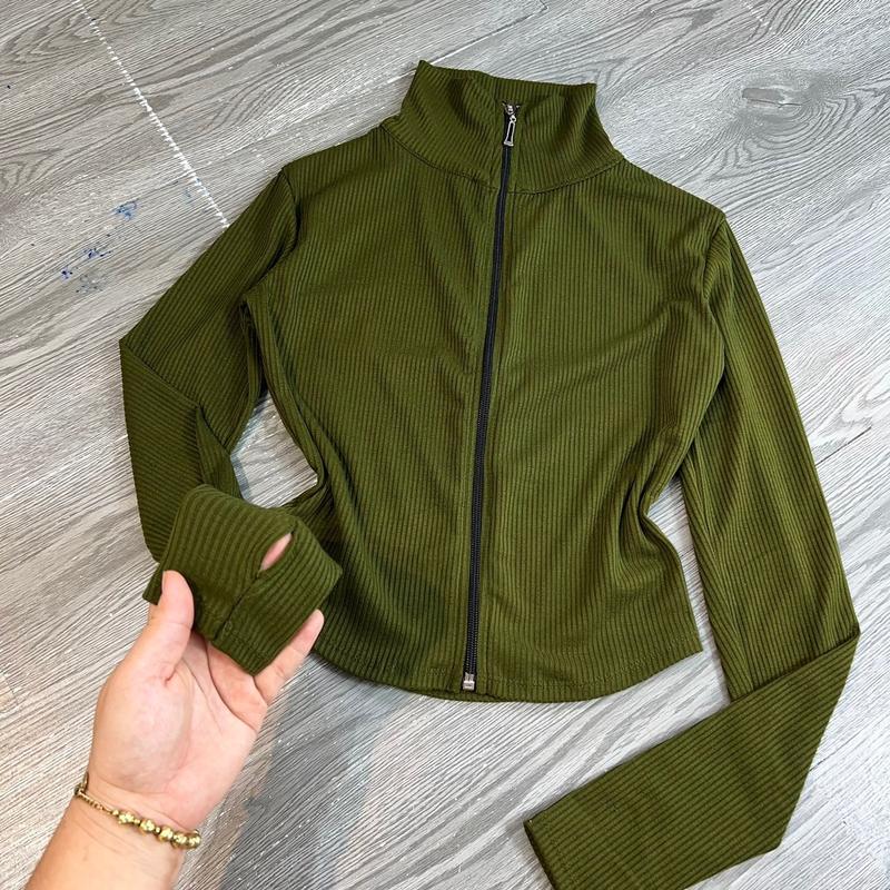 Product Introduction of Áo Khoác Ủ Kem Cổ Lọ Trơn Ôm Gọn 38-60kg Women Jacket Top 3