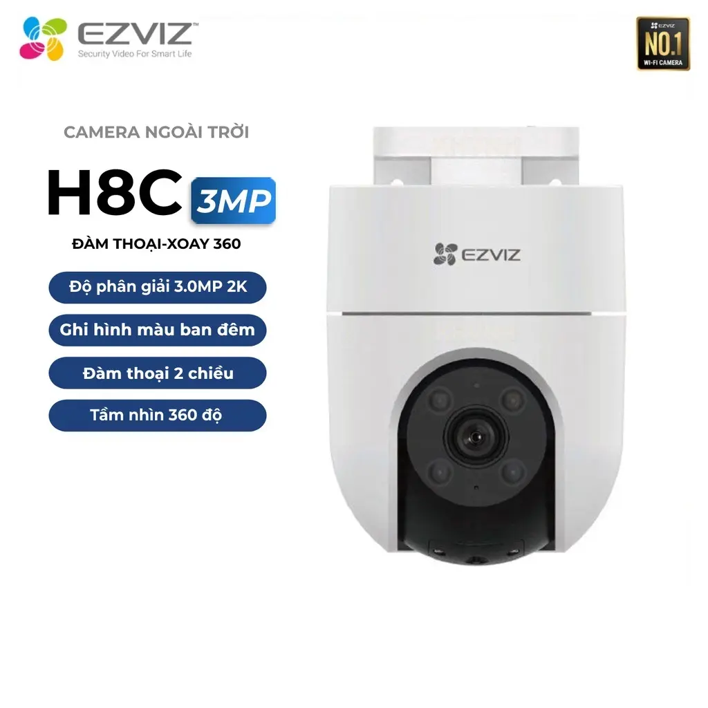 Camera ngoài trời Ezviz H8C 3MP quay quét thông minh