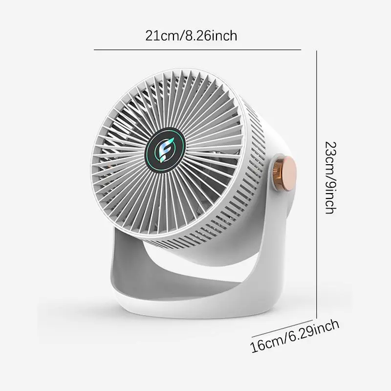 USB Rechargeable Desktop Fan, Household Circulation Fan, Desktop Air Fan for Living Room, Office, Bedroom, Student Dormitory, Outdoor Camping 1