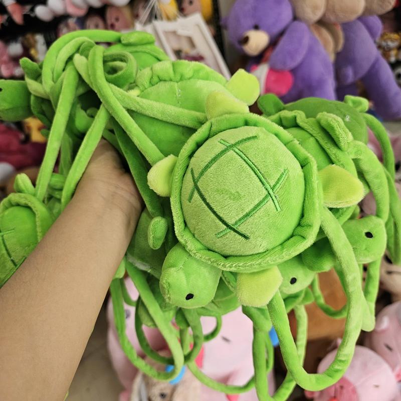 Gấu bông balo rùa xanh phụ kiện capybara, balo rùa nhồi bông đeo cho capybara từ kích thước 35cm tới 80cm