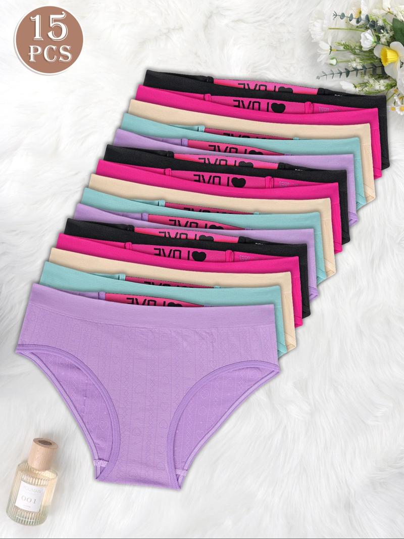 Product Introduction of Women's Heart Pattern Letter Tape Waist Cut Out Panty, Soft Comfy Breathable Panty for Daily Wear, Underwear for All Seasons 3