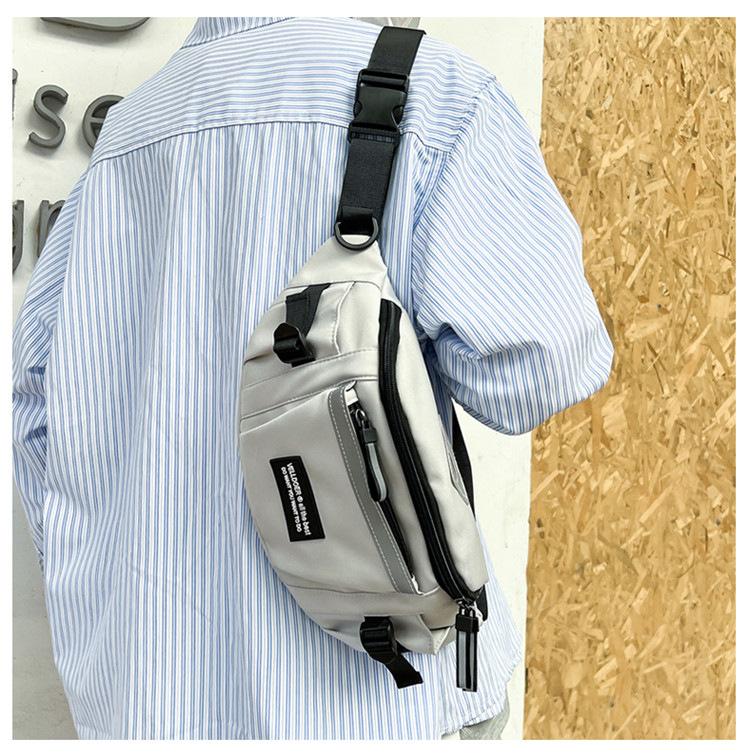 Product Introduction of New Japanese Ins Chest Bag Harajuku Large-Capacity Crossbody Bag Men's Fashion Brand Multi-Functional Travel Sports Small Bag All-Match Waist Bag 3