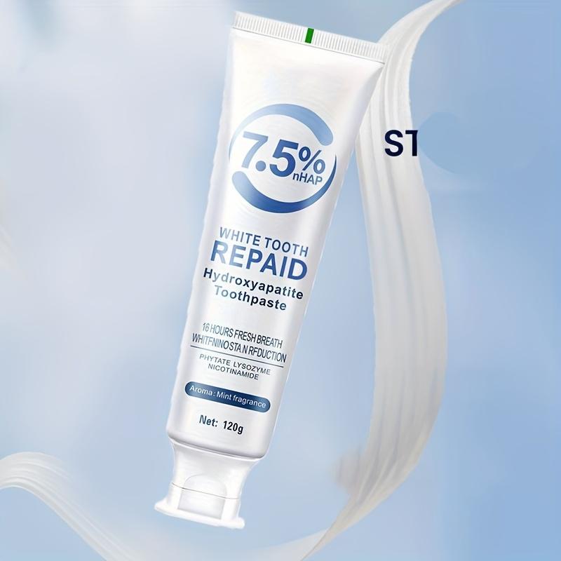 Hydroxyapatite Toothpaste, 7.5% Nano White Teeth, Containing Mint Deep Cleaning Cream, Fresh Breath, Basic Clean, Ideal Female Gift 4