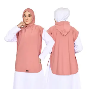 Rompi Hijab Olahraga Terbaru Syar'i Resleting Dagu Dryfit 2in1 / Jilbab Vest Sport
